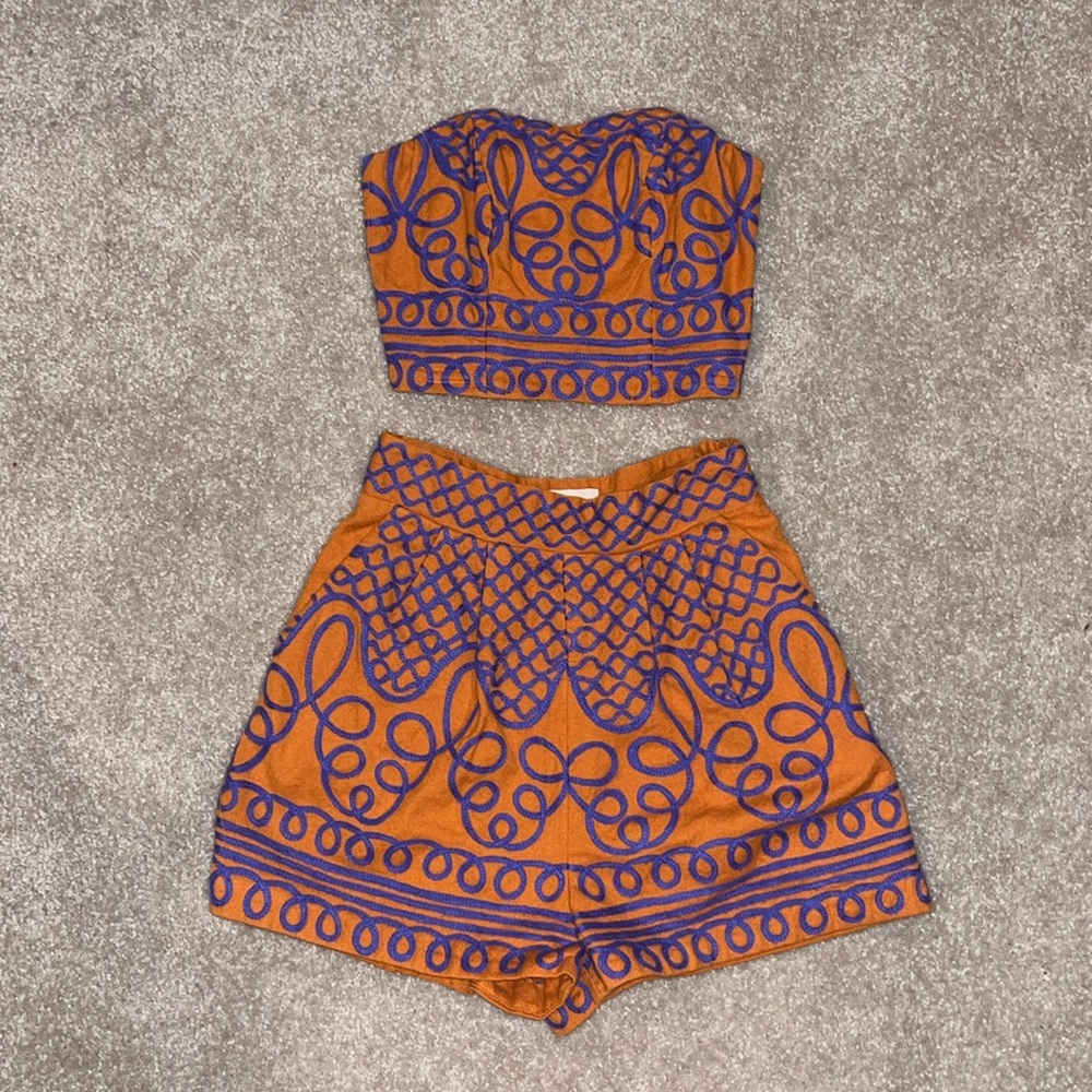 H&M two piece summer set- strapless top and shorts
